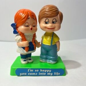Vintage 1971 Berries Im So Happy You Came Into My Life Couple Figurine MCM